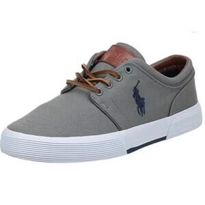 Polo Ralph Lauren Men's Faxon Low Grey Canvas Sneaker - Size 12